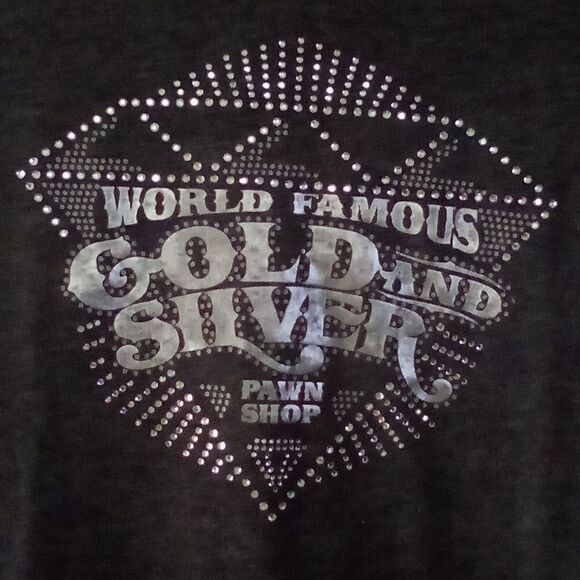 Gray Bling Dimond Design V-Neck Tee!* 3/$10 - Picture 1 of 2